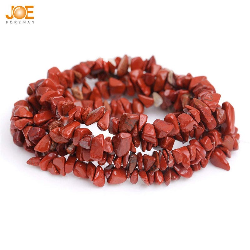 JOE FOREMAN 7-8mm Red Jasper Chips Beads for Jewelry Making Natural Gemstone Semi Precious 34" JOE FOREMAN - Image 2